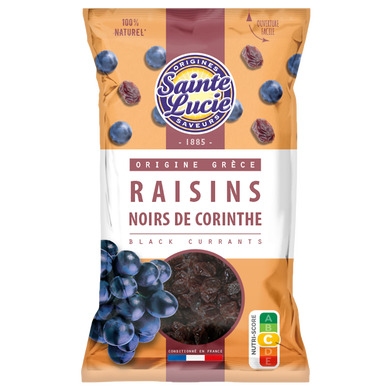 Raisins noirs de corinthe SAINTE LUCIE, 125g
