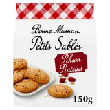 Petits sablés rhum raisins BONNE MAMAN sachet 150g
