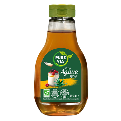 Sirop d'agave bio PURE VIA flacon 330g