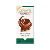 Chocolat au lait entremets noisette LINDT CREATIONS, tablette 150g