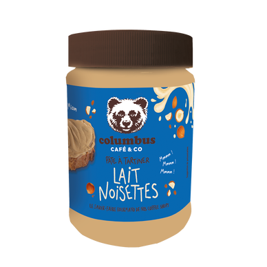 Pâte à tartiner lait noisettes COLOMBUS, pot 400g