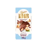 POULAIN 1848 craquant lait feuilleté noisettes entières 190g