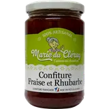 Confiture de fraise rhubarbe, MARIE DU CLERAY, pot de 350g