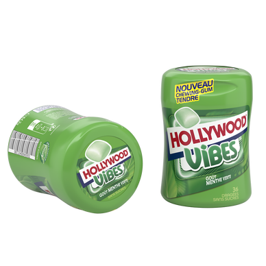 HOLLYWOOD vibes goût menthe verte s/sucre,  x36 dragées,  boîte 84g