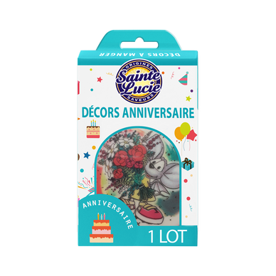 Décors rond Heureux Anniversaire SAINTE LUCIE