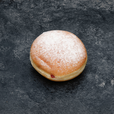 Beignet fourré framboise décongelé, 1 pièce, 75g