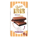 POULAIN 1848  recto/verso lait & noir fondant tablette 95g