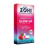 ZOHI complément alimentaire chewing gum glow up goût framboise cerise,