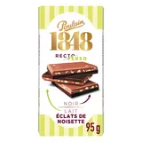 POULAIN 1848 recto/verso noir & lait éclats de noisette tablette 95g