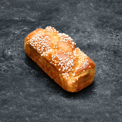 Brioche tressée aux pépites de chocolat au lait, pur beurre, tranchée,400g