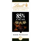 Chocolat noir 85% cacao Excellence LINDT, Tablette de 100g