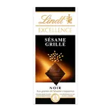 Chocolat noir sésame grillé LINDT EXCELLENCE, Tablette de 100g