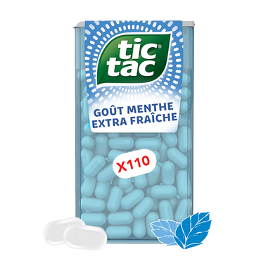 Bonbons TIC TAC x110 pastilles MENTHE EXTRA FRAÎCHE - 54g