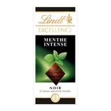 Chocolat noir menthe intense LINDT Excellence, Tablette de 100g