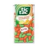 Bonbons TIC TAC x110 pastilles ORANGE & CITRON VERT - 54g