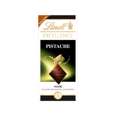 Chocolat noir pistache excellence LINDT tablette 100g