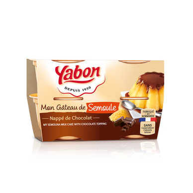 Gâteau de semoule au chocolat YABON, 4x125g