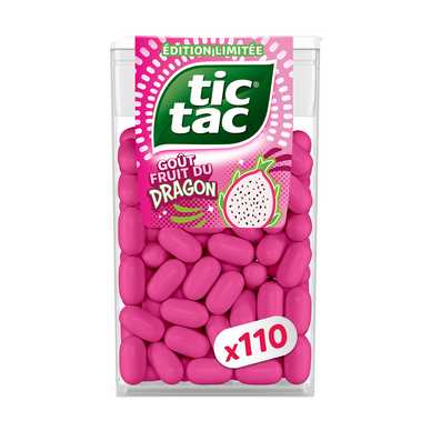 Bonbons TICTAC saveur Fruit du Dragon - x110 pastilles - 54g