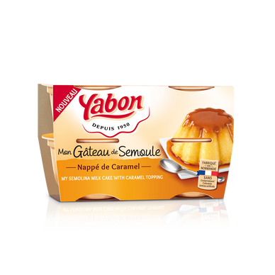 Gâteau de semoule au caramel YABON, 4x125g