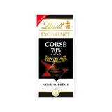 Chocolat noir corsé 70% cacao EXCELLENCE LINDT, Tablette de 100g