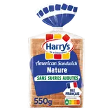 Pain de mie American sandwich nature sans sucre ajoutés HARRYS - 550g