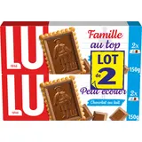 Biscuits petit beurre chocolat au lait Petit Ecolier LU, 2 paquets de150g