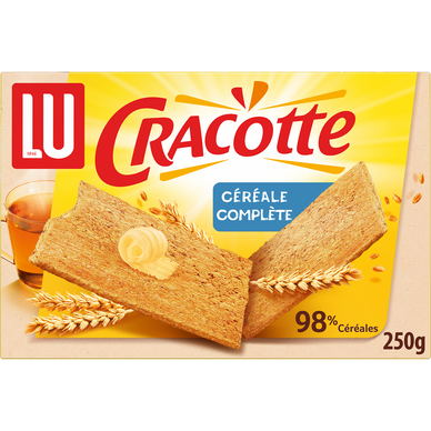 Biscottes aux céréales complètes CRACOTTE - Paquet de 250g