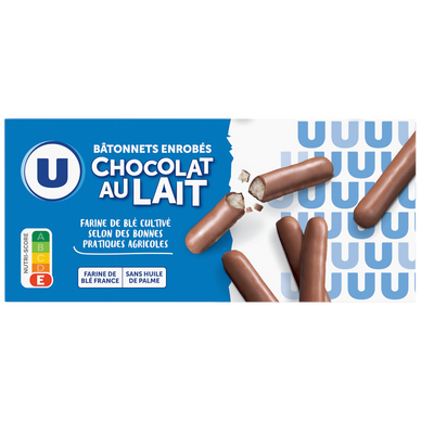 Gâteaux Bâtonnets au chocolat au lait, paquet 150g