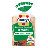 Pain de mie Américan Sandwich 7 céréales sans sucre ajoutés HARRYS, 550g
