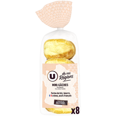 Mini gâche pur beurre à la crème fraîche x8, 360g