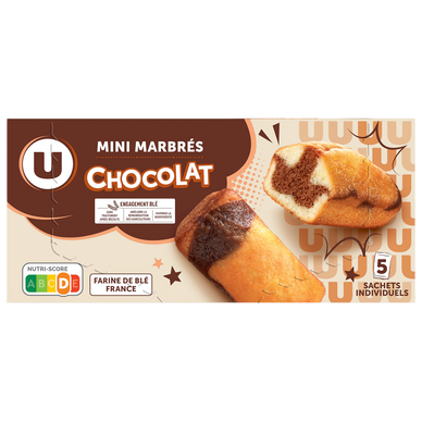 Mini gâteaux marbré chocolat  5 paquets de 30g, 150g