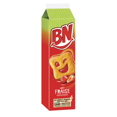 Biscuits fourrés goût fraise BN x16 285g