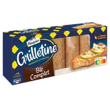 Tartines de pain grillé grillées Blé complet Grilletine PASQUIER - Paquet de242g