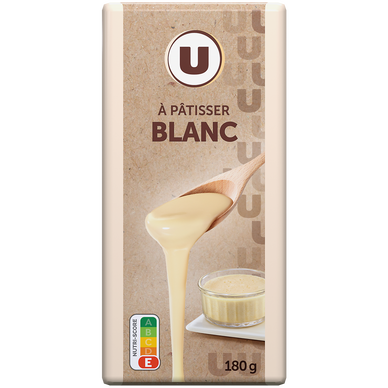 Chocolat blanc à pâtisser  Tablette de 180g