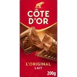 Tablette de chocolat au lait L'ORIGINAL COTE D'OR - 200g