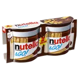 Bâtonnets aux céréales et pâte à tartiner NUTELLA & Go, 2x52g