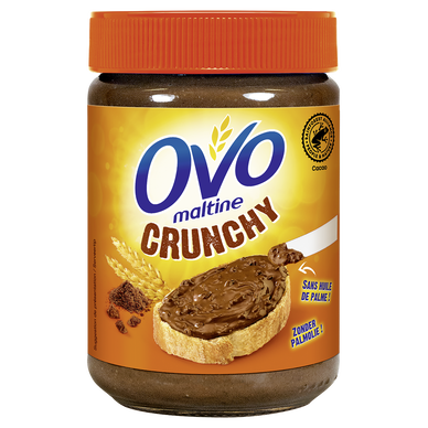 Pâte à tartiner crunchy avec pépites croustillantes OVOMALTINE, 360g