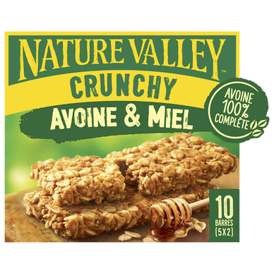 Barres céréales Crunchy avoine & miel NATURE VALLEY 5x42g