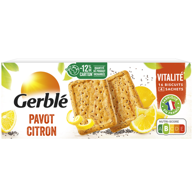 Biscuits pavot citron GERBLE - 4x4  200g