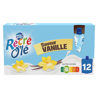 Goûter laitier Gourdes Saveur Vanille RÉCRÉ O'LÉ 12x85g