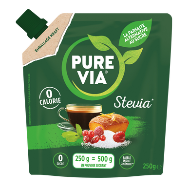 Édulcorant à la stévia en poudre PURE VIA, 250g