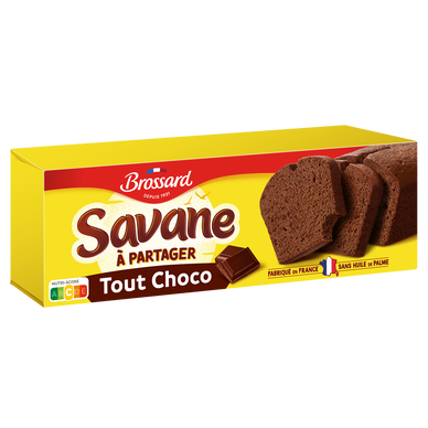 Gâteau marbré SAVANE Tout chocolat noir BROSSARD, 310g