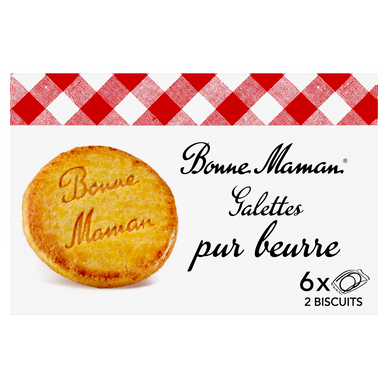 Galettes pur beurre - BONNE MAMAN - 6x2 biscuits - 170g