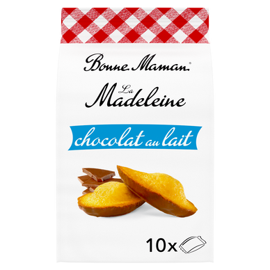Madeleines nappées chocolat au lait - BONNE MAMAN - x10 - 300g