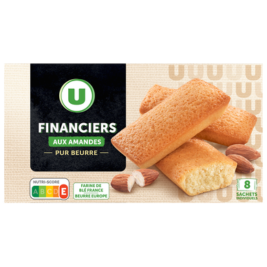 Financiers aux amandes pur beurre  x8  -  200g