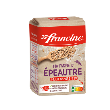 Farine d'épeautre T80 FRANCINE - Paquet de 1kg