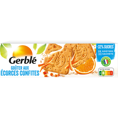 Biscuits goûter écorces confites GERBLE -   - 4x5,  360g