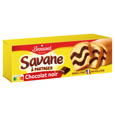 Gâteau marbré SAVANE chocolat noir familial BROSSARD, 310g
