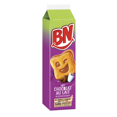Biscuits fourrés chocolat lait BN, x16, 285g