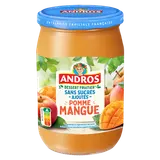 Dessert fruitier sans sucres ajoutés pomme mangue ANDROS bocal 650g